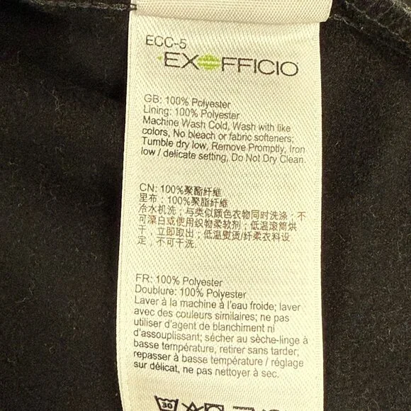 Exofficio Jacket Mens XL Gray Zip Lightweight Travel Utility Spring